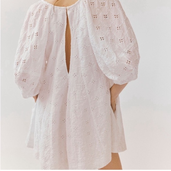 NWOT Free People Bop Around Romper Ivory White - Picture 2 of 16